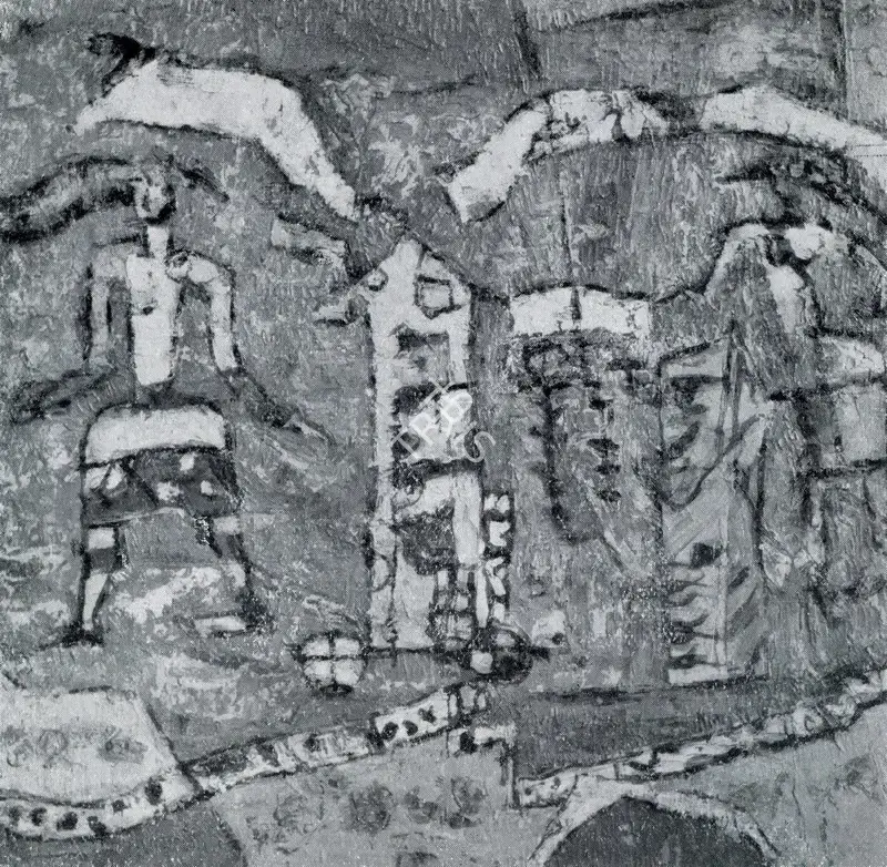 Mohan Samant (Artist), Chariot, 1953, Painting