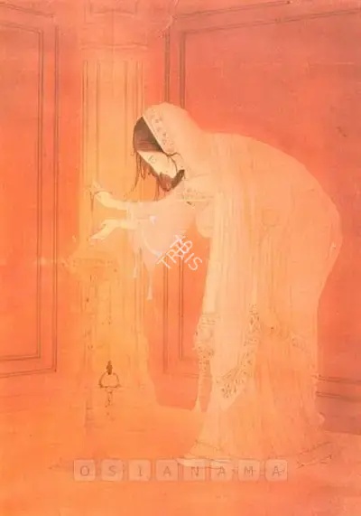 M.A.R. Chughtai (Artist), For Love, Painting