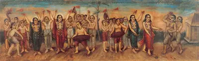 Attributed to Motilal Pal (Artist), Chaitanya Lila, 1919, Painting