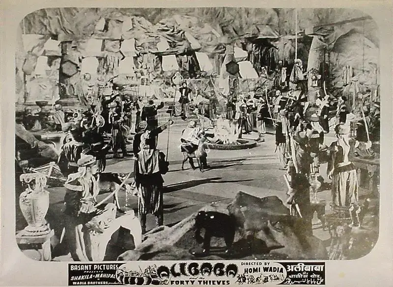 Anant Wadadeker (Cinematographer), Alibaba Aur Chaalees Chor, 1954, Lobby Card