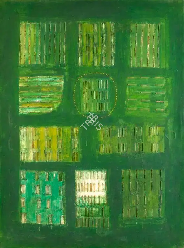 Prabhakar Barwe (Artist), Whispering Green, 1974, Painting