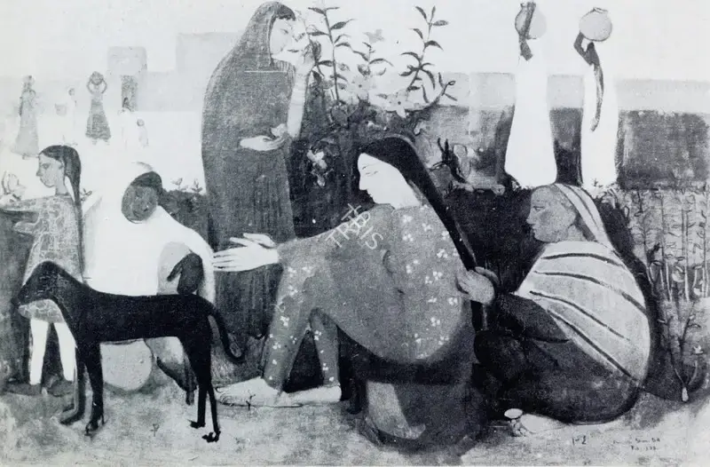 Amrita Sher-Gil (Artist), In the Ladies Enclosure, 1938, Painting
