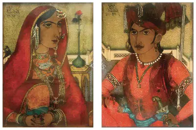 A.A. Raiba (Artist), Muslim couple, 1990, Painting
