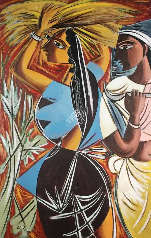Keyt, George (Artist). The Reapers, 1960 | Painting, So.NeY/19.09.06, 2006 · Sotheby's