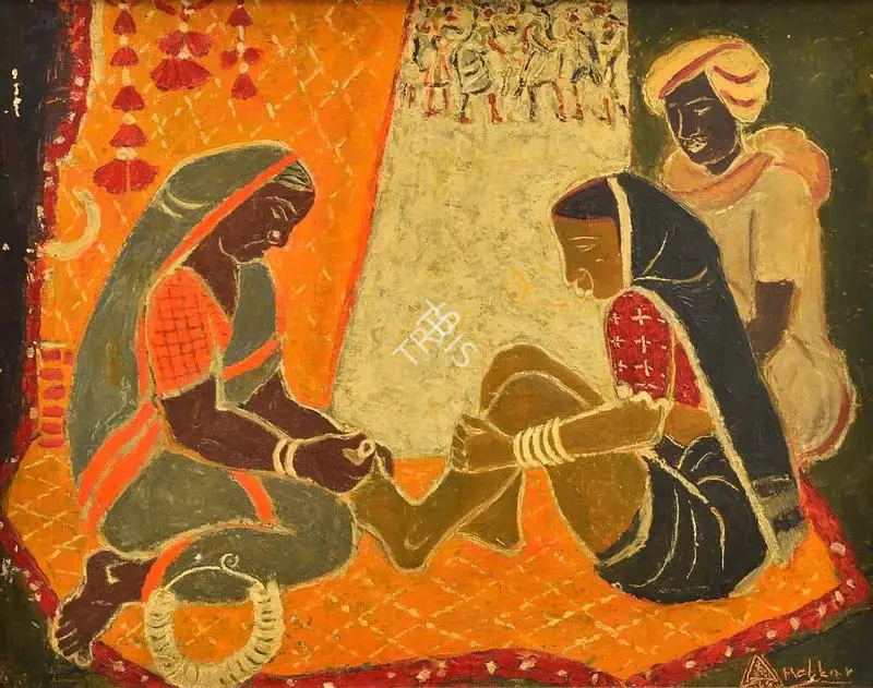 K.K. Hebbar (Artist), Untitled, 1951, Painting