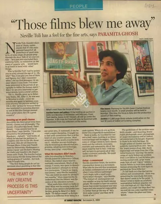 Paramiita Ghosh (Reporter), Those films blew me away, 2005, Newspaper Clipping