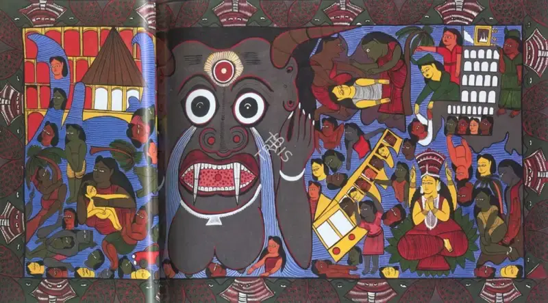 Swarna Chitrakar (Artist), Tsunami, Print