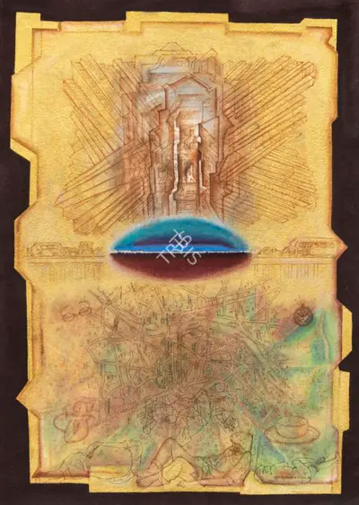 G.M. Sheikh (Artist), Golden Dreams, 2018, Painting