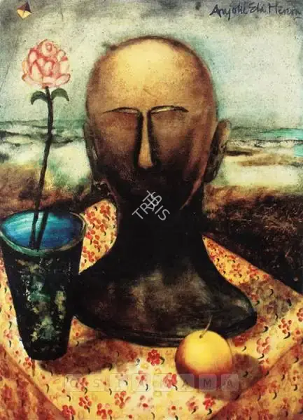 Anjolie Ela Menon (Artist), Still Life With Head, 1998, Painting