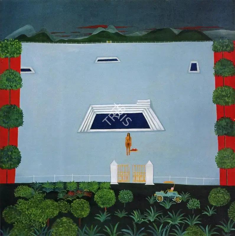 Bhupen P. Khakhar (Artist), Hamamkhana, 1968, Painting