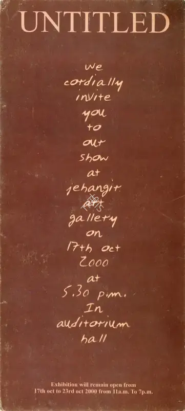 An Art Show, 2000, Group Exhibition Invitation