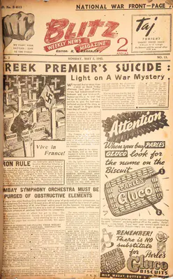 R.K. Karanjia (Editor), Blitz, 1942, Magazine