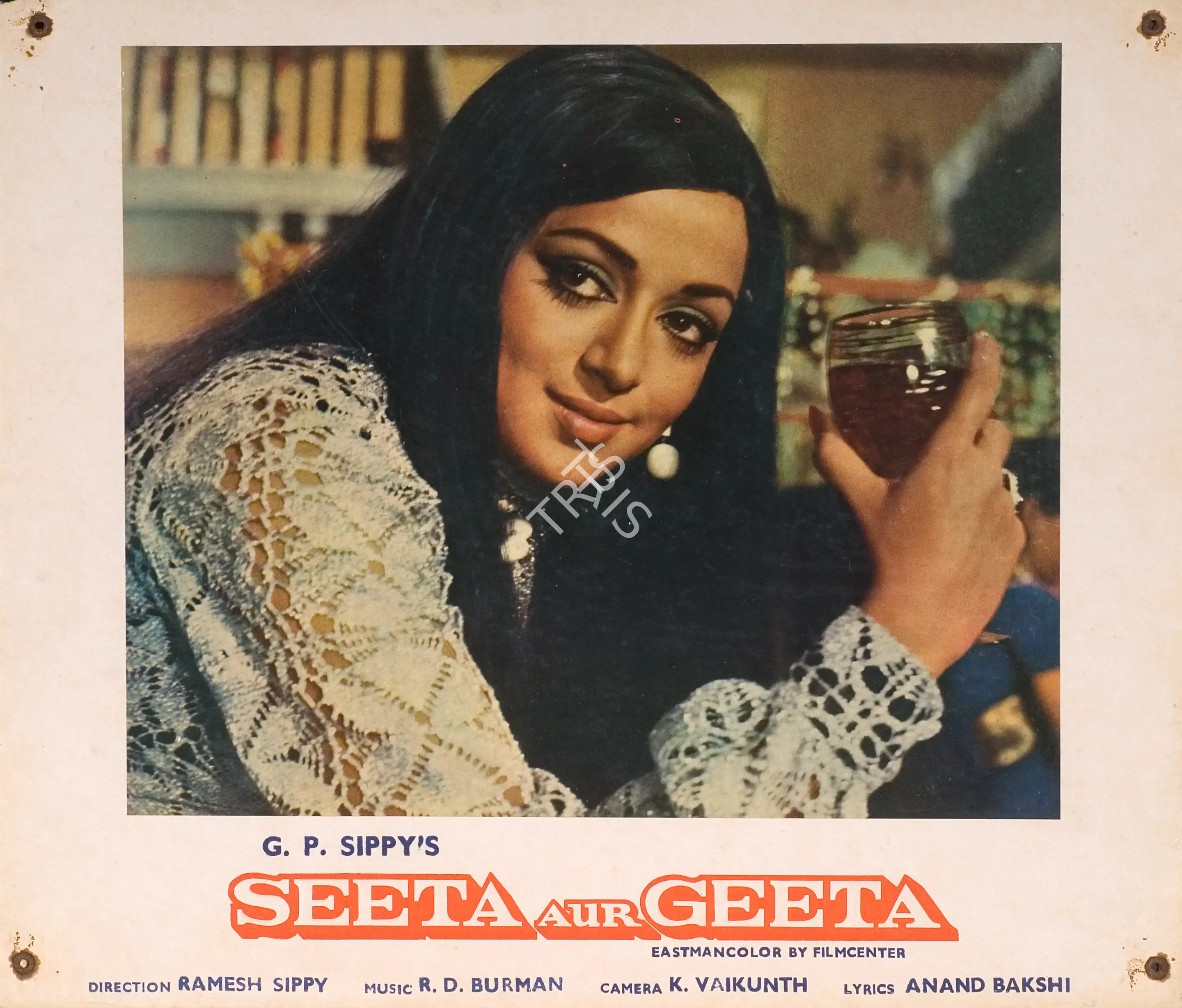 G.P. Sippy (Producer), Seeta Aur Geeta, 1972, Photographic Still Mounted on Lobby Card