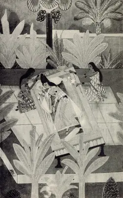 Nandalal Bose (Artist), Radha's Viraha, 1930, Textile