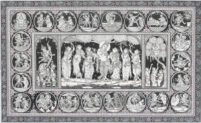 Pranab Narayan Das (Artist), Untitled (Rechristened Krishna and the Gopis), Painting