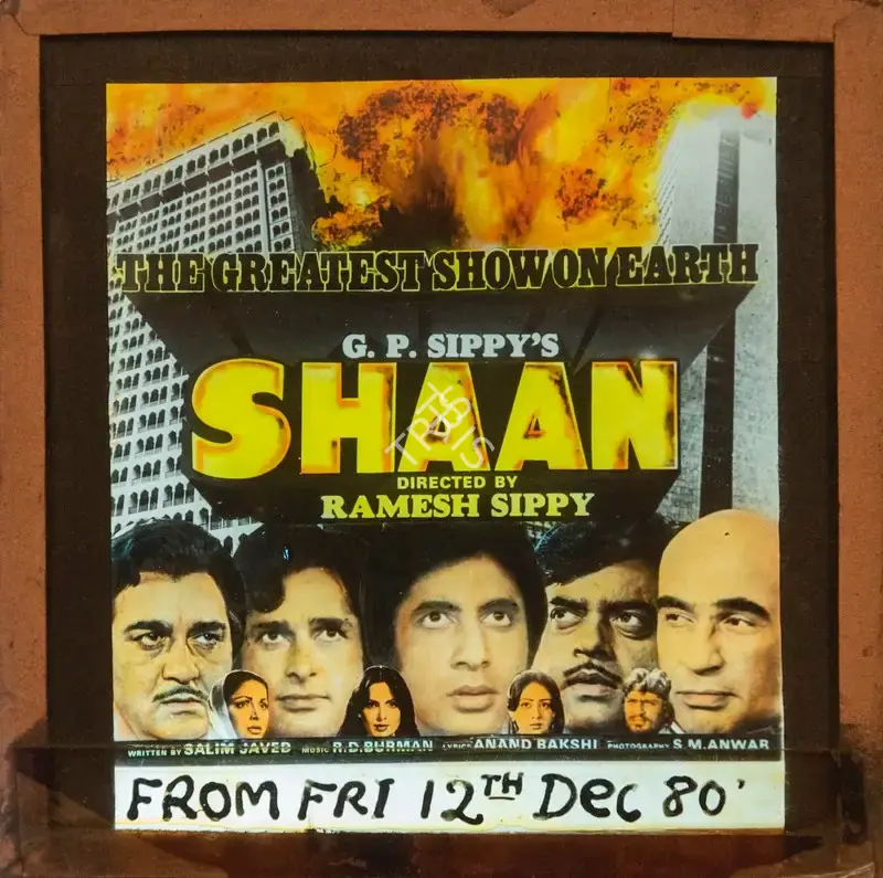 G.P. Sippy (Producer), Shaan, 1980, Glass Slide