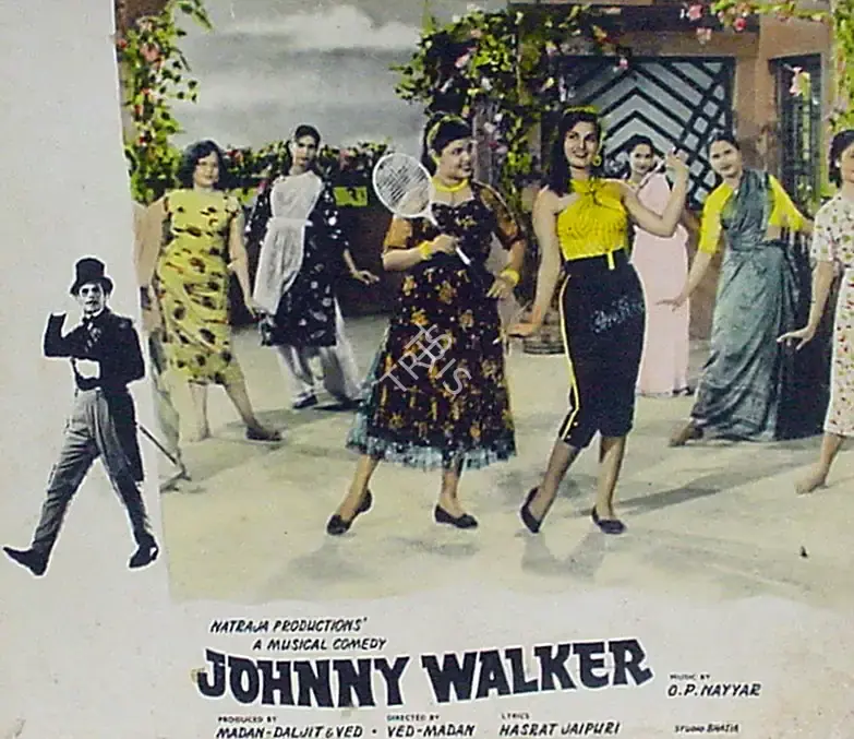 T.R. Joshi (Cinematographer), Johnny Walker, 1957, Lobby Card