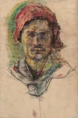 Bikash Bhattacharjee (Artist), Body Language XII (Double-sided), 1960, Painting