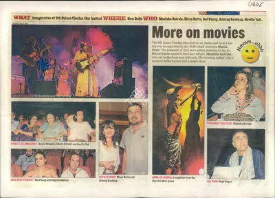 More on Movies, Newspaper Clipping
