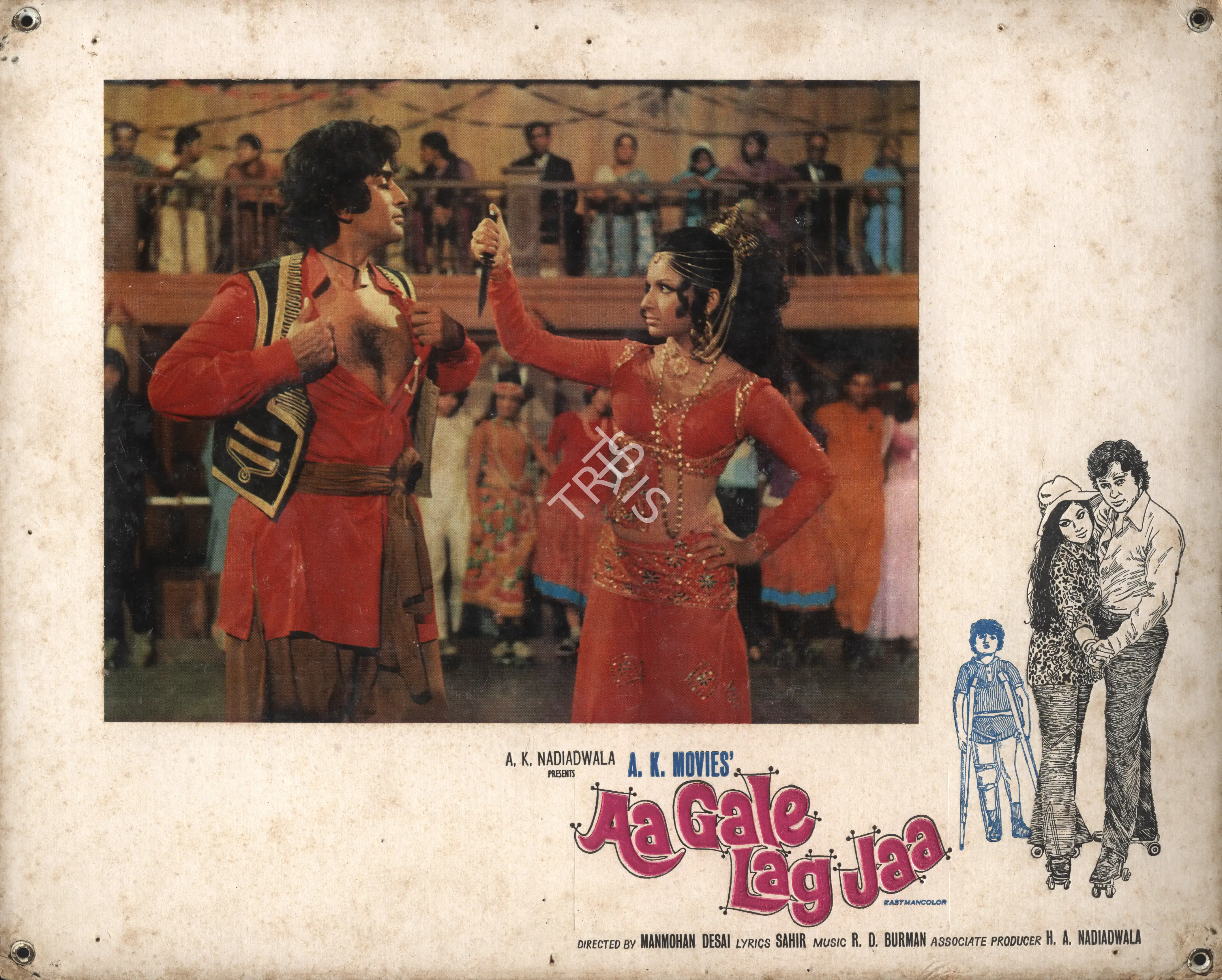 Peter Pereira (Cinematographer), Aa Gale Lag Jaa, 1973, Photographic Still Mounted on Lobby Card