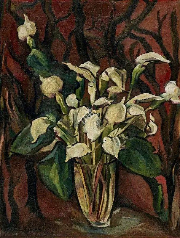Sabavala, Jehangir (Artist). Cobra Lilies, 1960 | Painting, AG.Onl/26.09.22, 2022 · Asta Guru