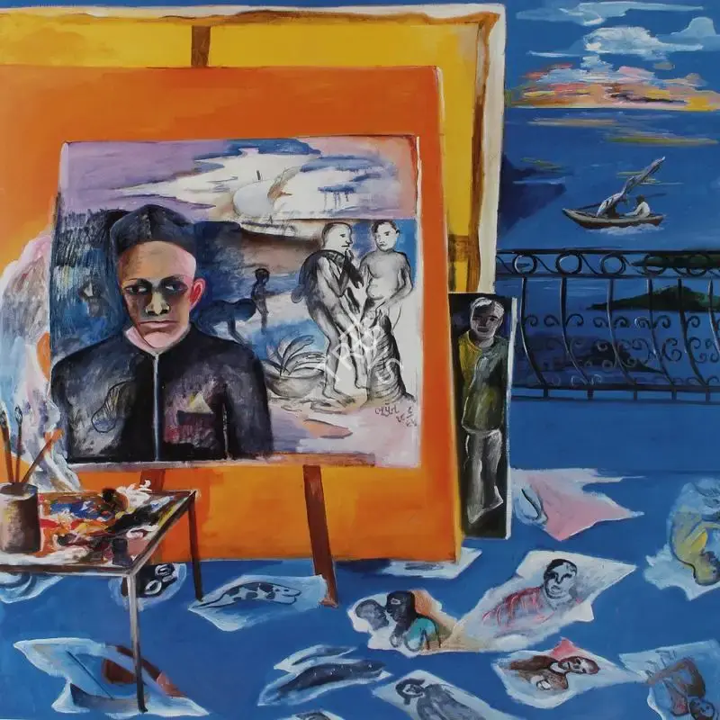 Khakhar, Bhupen (Artist). Artists Studio, 1995 | Painting, Ch.NeY/20.09.06, 2006 · Christie's