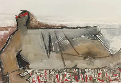 K.S. Kulkarni (Artist), Untitled (Gulliver's Travels), Painting