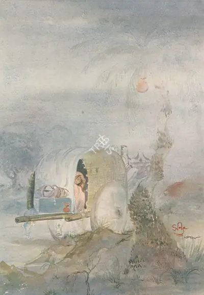 Sanat Chatterjee (Artist), Towards home, Painting
