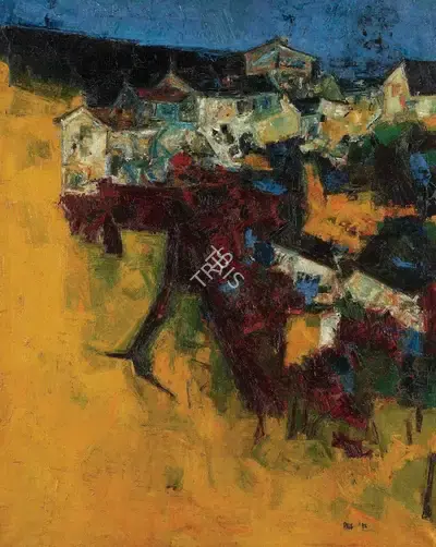 S.H. Raza (Artist), Terre Jaune, 1956, Painting