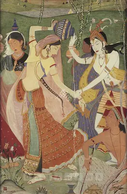 Yagnesh Shukla (Artist), Dan Lila, 1941, Painting