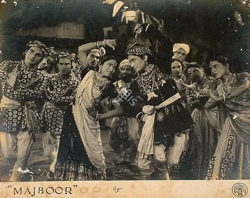 Nazir Ajmeri (Director), Majboor, 1948, Lobby Card