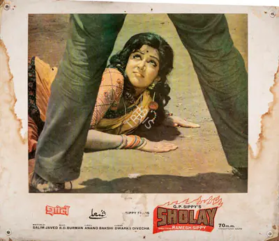 Dwarka Divecha (Cinematographer), Sholay, 1975, Photographic Still Mounted on Lobby Card
