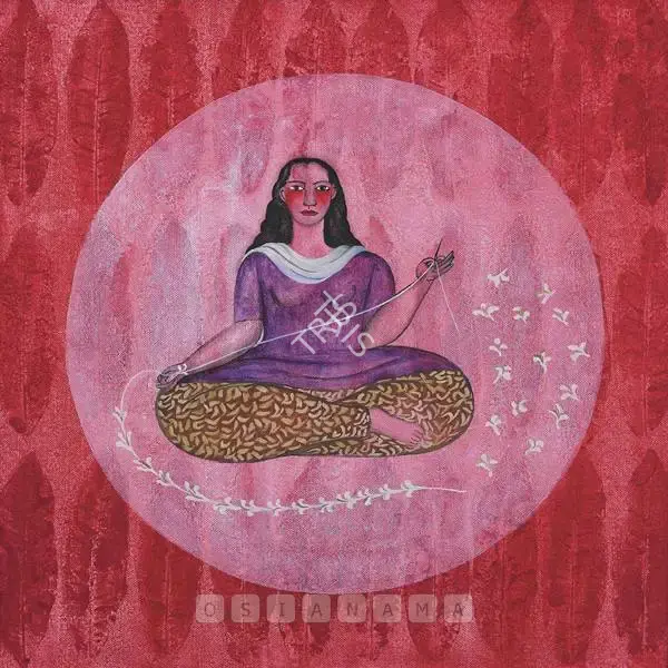 Rekha Rodwittiya (Artist), Within The Circle (The Flower Seller), 1997, Painting