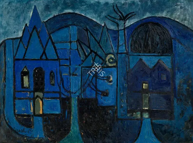 Avinash Chandra (Artist), Blue Painting, 1959, Painting