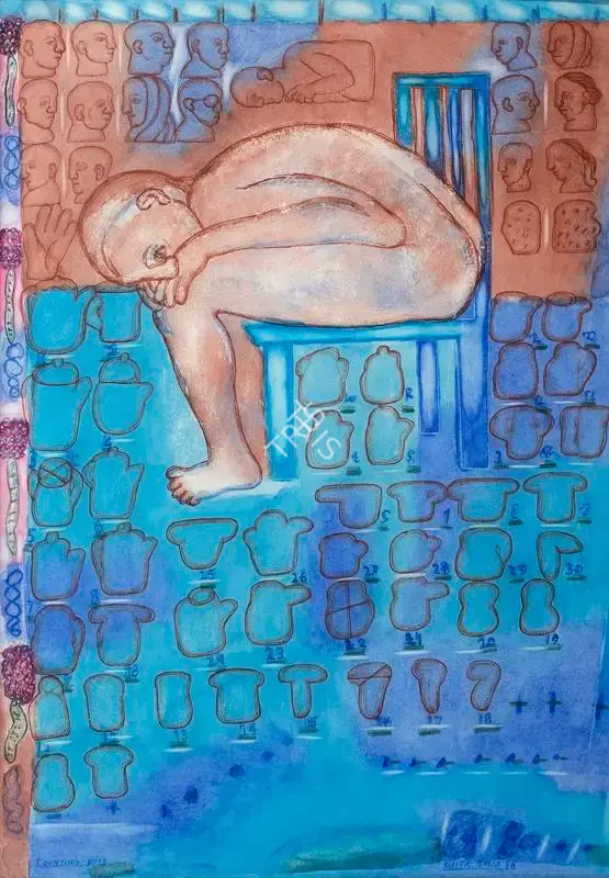 Arpita Singh (Artist), Counting Pots, 1996, Painting