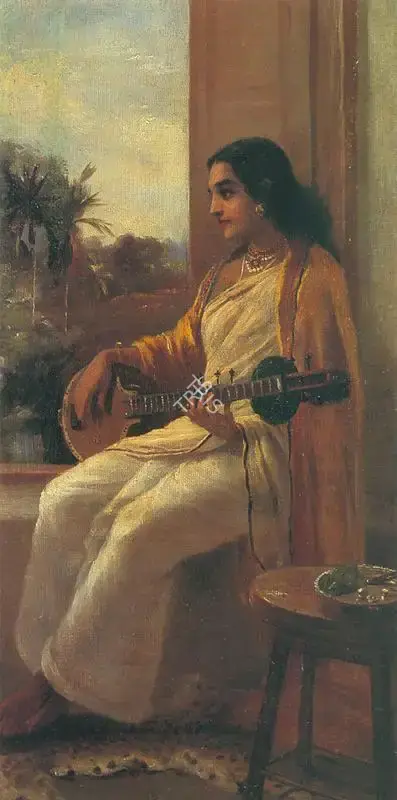 Varma, Raja Ravi (Artist). Love Song, n.d. | Painting, So.NeY/21.09.01, 2001 · Sotheby's