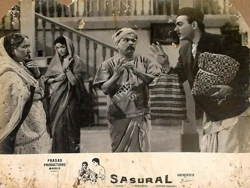 L.V. Prasad (Producer), Sasural, 1961, Lobby Card