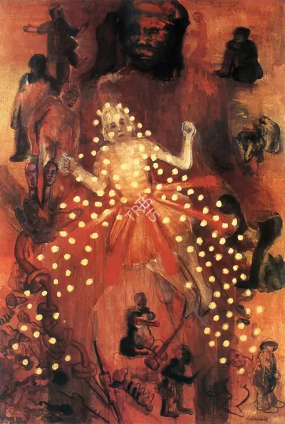 Nalini Malani (Artist), Mutant II, 1994, Painting