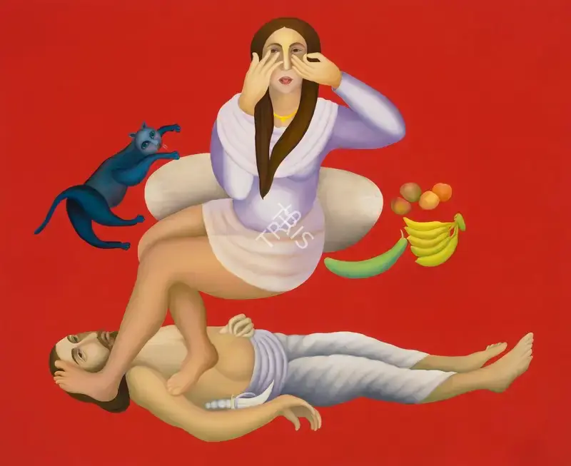 Bawa, Manjit (Artist). Untitled (Devi), 1993 | Painting, 2022 · Christie's
