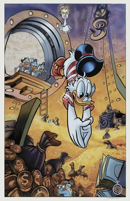 Suryakant Lokhande (Artist), Duck's Dive for Treasure, Painting