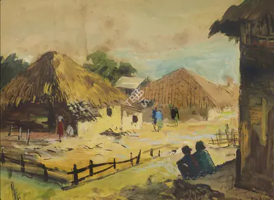 S.H.&nbsp;Raza (Artist), Untitled, 1940, Painting