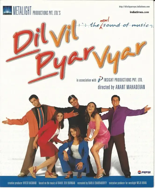 Anant Mahadevan (Director), Dil Vil Pyar Vyar, 2002, Song-Synopsis Booklet