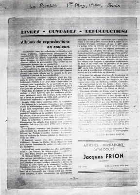 Reproduction albums in colors, 1950, Newspaper Clipping