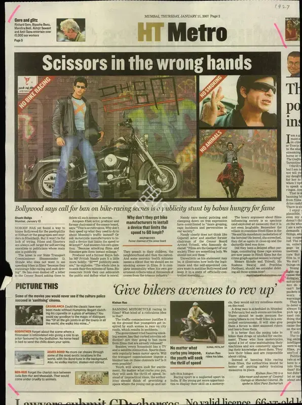 Shashi Baliga (Reporter), Scissors in the wrong hands, 2007, Newspaper Clipping