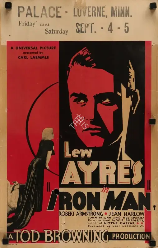 Tod Browning (Producer), Iron Man, 1931, Handbill