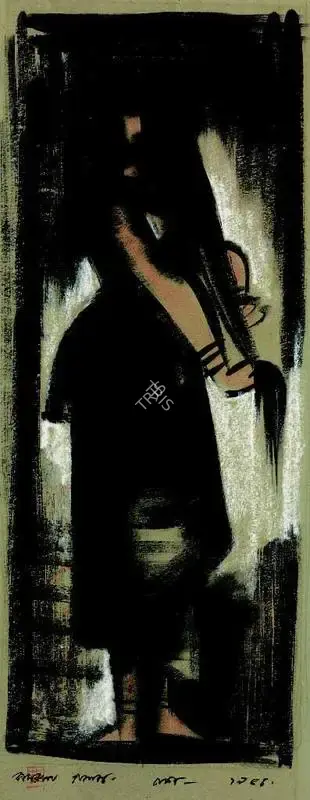 Qamarul Hassan (Artist), Toilet, 1954, Painting