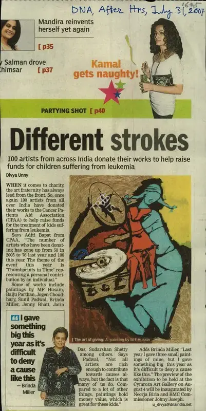 Divya Unny (Reporter), Different strokes, 2007, Newspaper Clipping