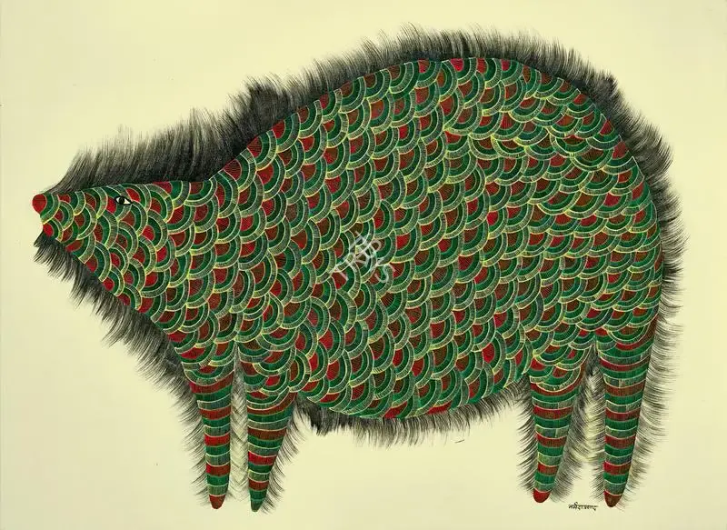 Narmada Tekam (Artist), Sloth Bear, 2016, Painting