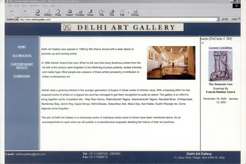 F.N. Souza (Artist), Drawings by Francis Newton Souza, 2000, Solo Exhibition Invitation
