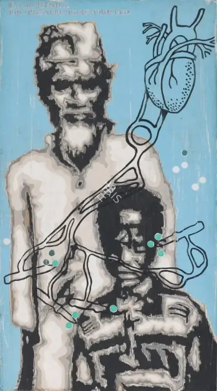 Jitish Kallat (Artist), Pain Pleasure Pause Proceed (1), 2002, Painting
